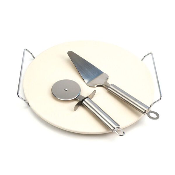 Alva 30cm Pizza Stone With Lifter & Cutter