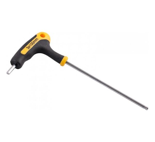 "Tork Craft Hex Allen Key Ball Point ""T"" Handle -  3.0mm X 100mm"