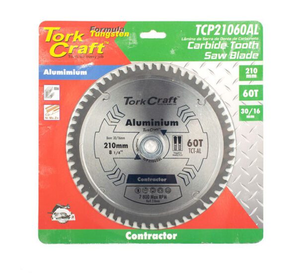 Tork Craft Blade Contactor Aluminium 210X60T 30/16 Circular Saw Tct