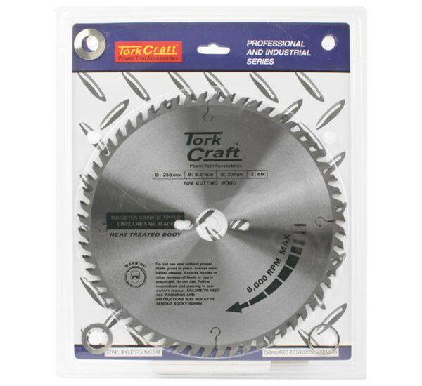 Tork Craft Blade Tct 250x60T 30/1/20/16 Tcg Positive Profesional Industrial