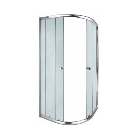 Crystaltech Shower Door -St Matheus Quad - Chrome -   885X885X1850mm - Ctg701