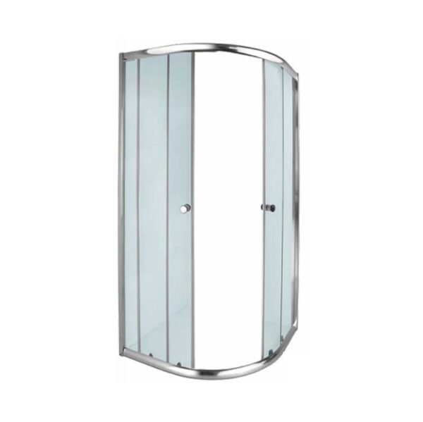 Crystaltech Shower Door -St Matheus Quad - Chrome -   885X885X1850mm - Ctg701