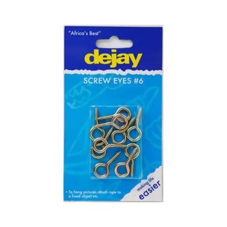 Deejay Screw Eyes Brass Plated 10 Piece #6