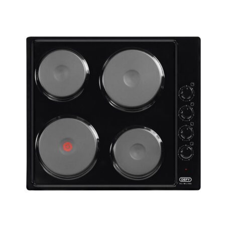 Defy Hob 600 Control Panel - Solid Plate - Black - DHD398