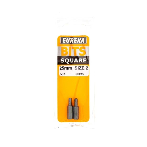 Eureka Bit Square 4-5.5 Screw 25mm Size 2- 2 Qty