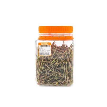 Eureka  Cut-Screw - Smooth Shank - Yellow Passivated - 4.0  x  60mm - 800 Qty
