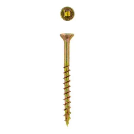 Eureka  Cut-Screw - Smooth Shank - Yellow Passivated - 6.0  x  60mm - 25 Qty