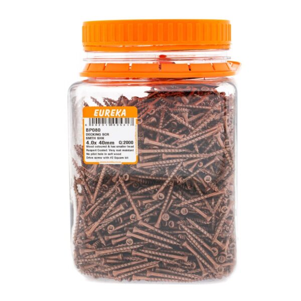 Eureka Decking Screw - Smooth Shank - 4.0 x 40mm - 2000 Qty