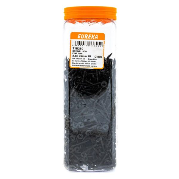 Eureka Drywll Screw - Fine Thread - 3.5  x  25mm #6- 900 Qty