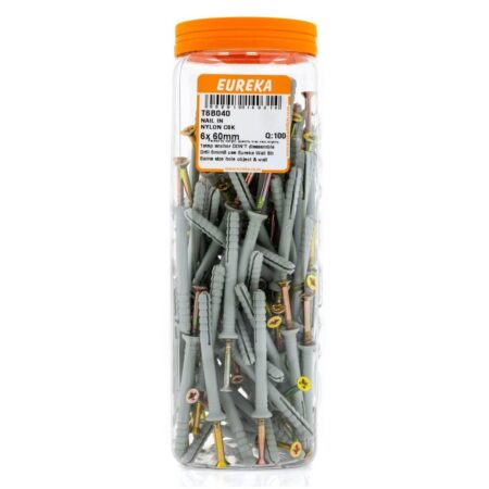 Eureka Nail In Nylon - Countersank - 6 x 60mm - 100 Qty