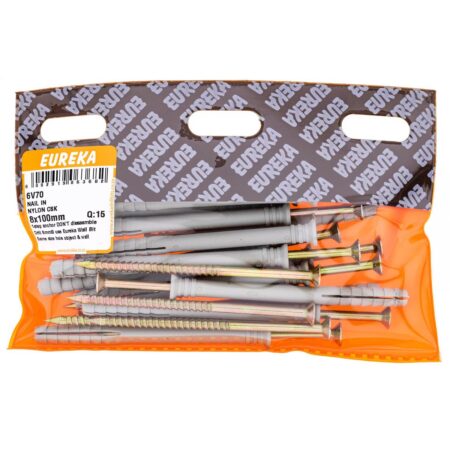 Eureka Nail In Nylon - Countersank - 8 x 100mm - 15 Qty
