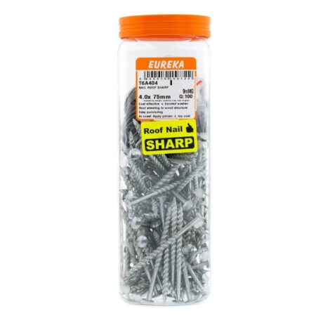 Eureka Nail Roof-  Sharp - 4.0 x 75mm - 100 Qty