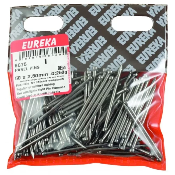 Eureka Panel Pins - 50  x 2.50mm  - 250gms