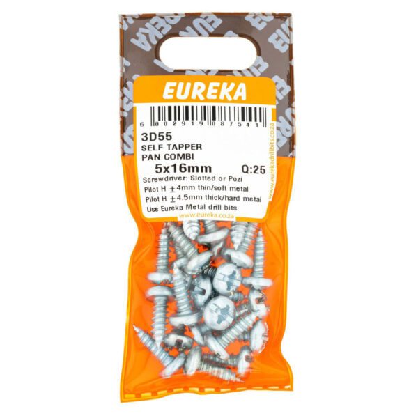 Eureka Self Tapper Pan Combination - 5.0 x 16mm  - 25 Qty