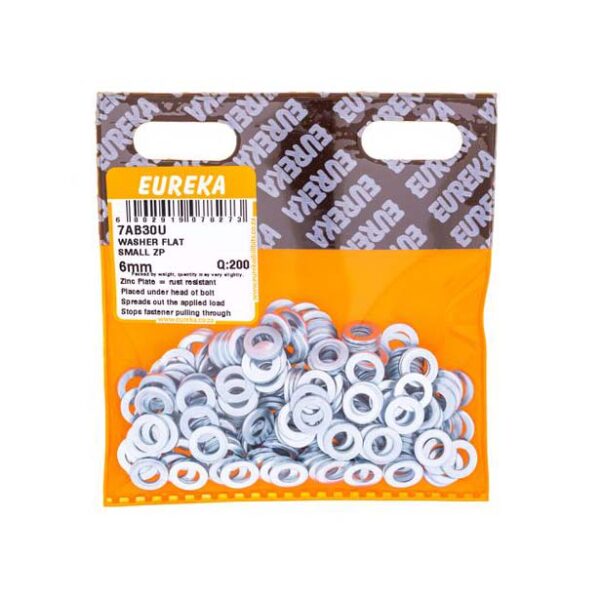 Eureka Washer - Flat Small - Zinc  Plated - 6mm - 20 Qty0