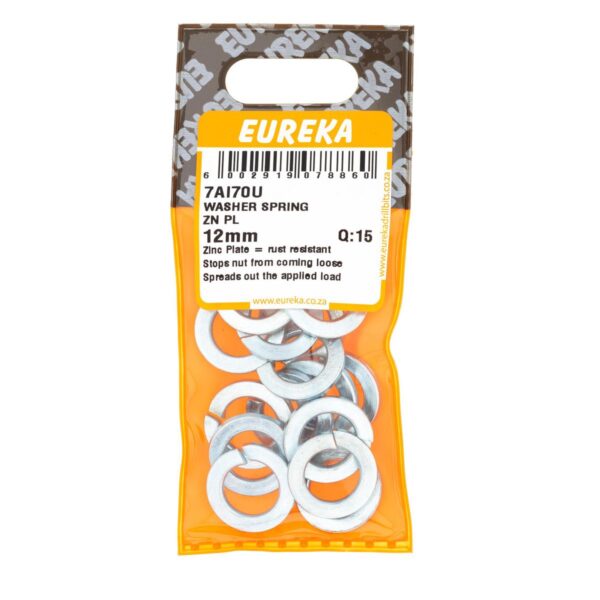 Eureka Washer Spring - Zinc Plated - 12mm - 15 Qty