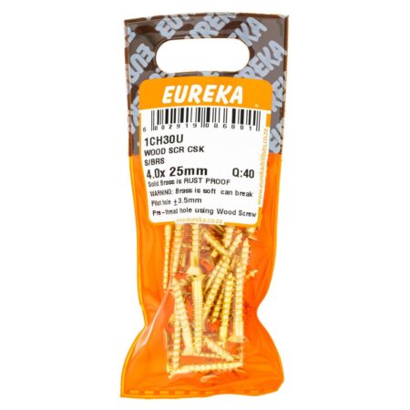 Eureka Wood  Screw -  Countersunk -  Structural Boltings - 4.0 x 25mm - 40 Qty