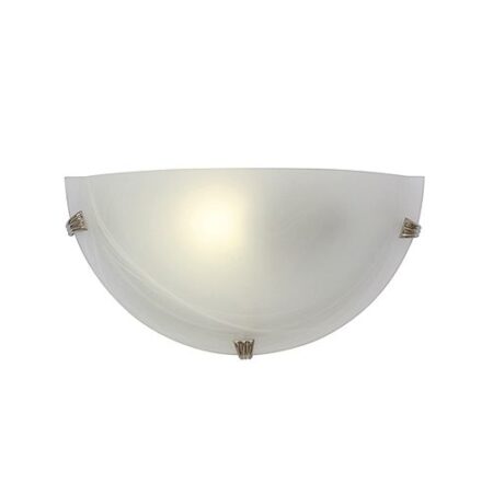 Eurolux Alabaster Wall Light 300mm Satin Chrome