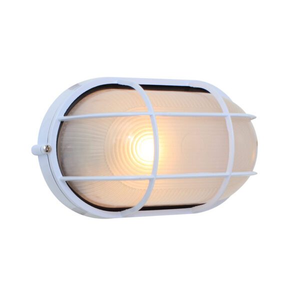 Eurolux Bulkhead Oval Large Grid 280Mm White