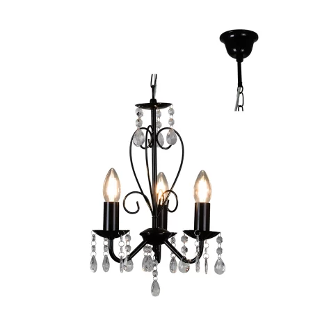 Eurolux Cleo 5-Light Chandelier 420mm Black