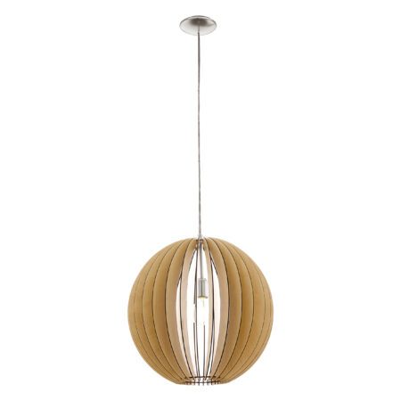 Eurolux Cossano Pendant Maple & Satin Chrome