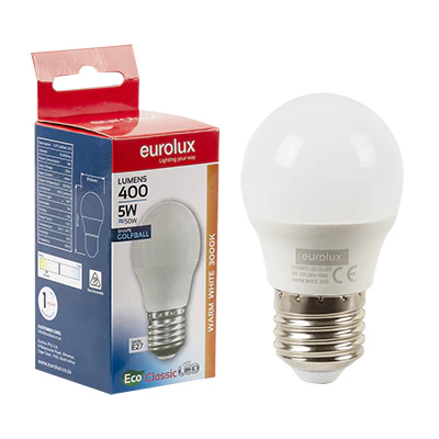 Eurolux LED Golfball Core E27 5W 3000K Single Box