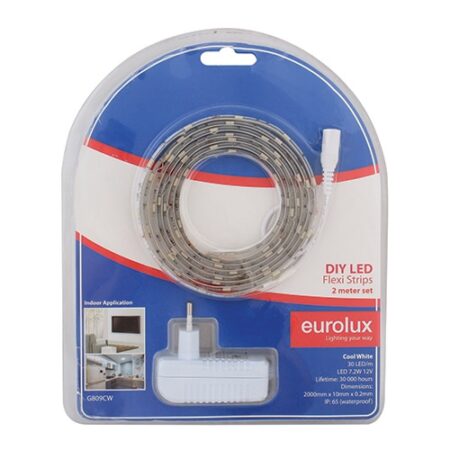 Eurolux LED Strip DIY Kit 2M 7.2W/M Cw Ip65