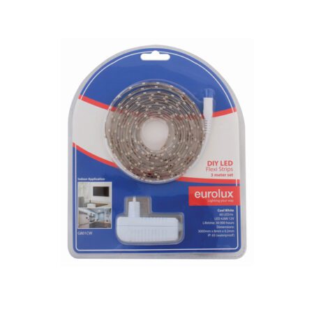 Eurolux LED Strip DIY Kit 3M 4.8W/M Cw Ip65