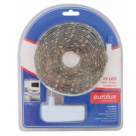 Eurolux LED Strip DIY Kit 4X0.5M 7.2W/M Cw Ip65