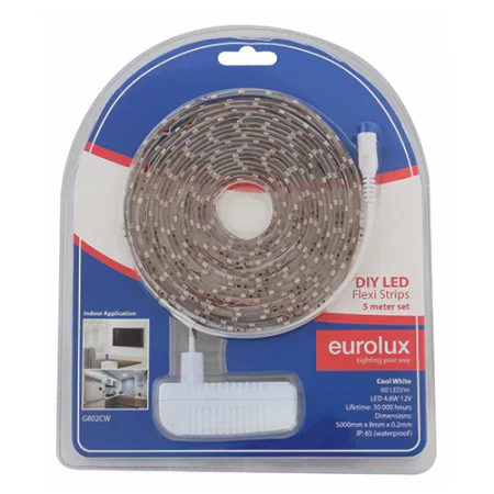 Eurolux LED Strip DIY Kit 5M 4.8W/M Cw Ip65