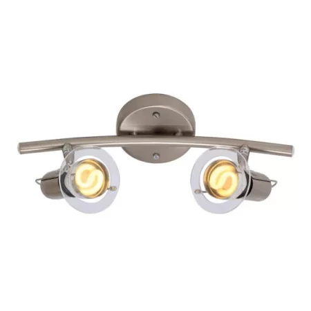 Eurolux Mini Disc Bar R50 Spotlight 2-Light - Satin Chrome
