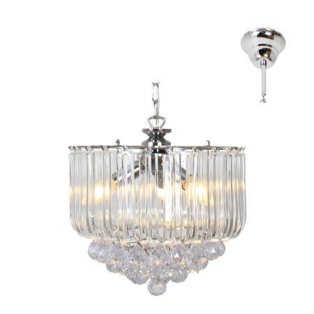 Eurolux Otis Acrylic Chandelier 350mm Chrome