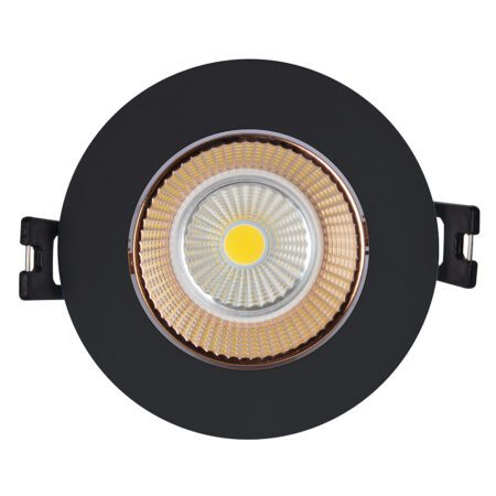 Eurolux Polycarbonate Downlight 90mm Black & Rose Gold