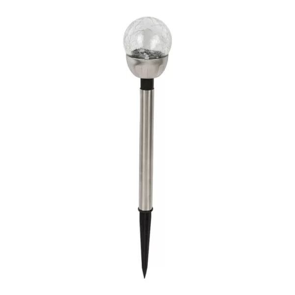 Eurolux Solar Post Light Mini Crackle Ball