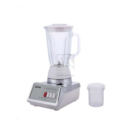 Geepas Elecric Blender - 2-In-1 with Glass Jar - 450 watts - silver - GSB1603