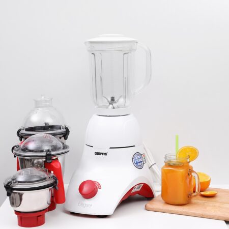 Geepas 4-In-1 Mixer Grinder - 2.1 Litres - White/Red - GSB5457