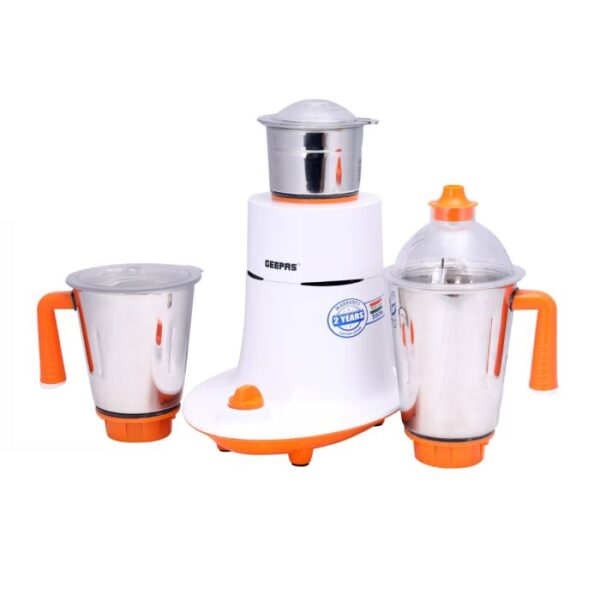 Geepas 3-In-1 Mixer Grinder - Stainless Steel Jar & Blades - ABS Body - 550W - GSB5080