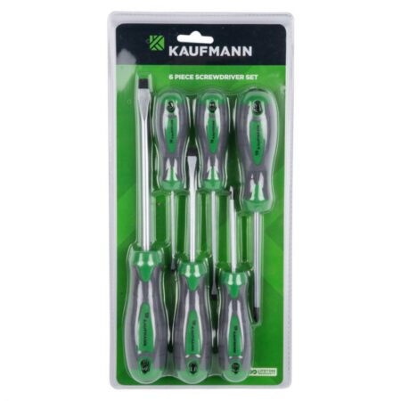 Kaufmann Screwdriver Set 6 Piece Soft Grip