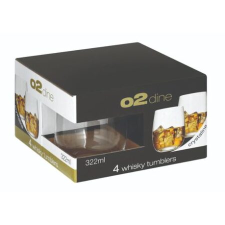 O2 Whisky Tumbler - 322ml - 4 Piece