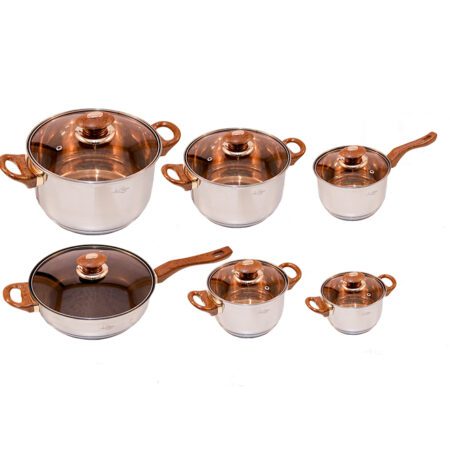 La Cuisine Cookware Set (12 Piece) - Cw004-12Pc Ss