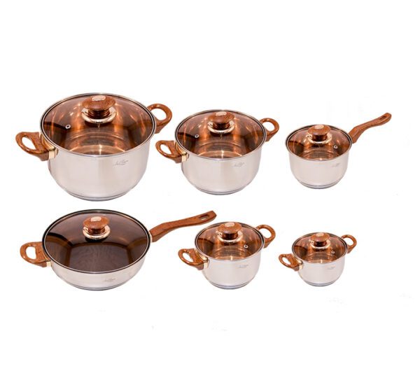 La Cuisine Cookware Set (12 Piece) - Cw004-12Pc Ss
