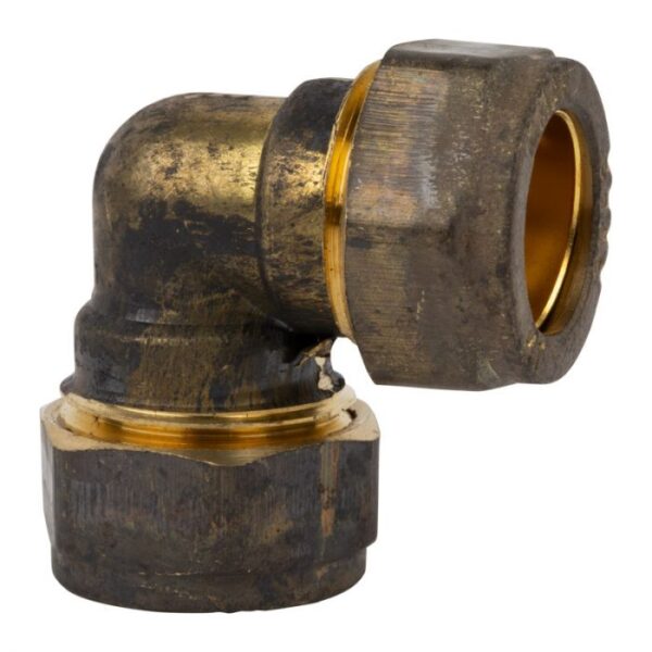 Compression Brass Elbow - 90 Degrees - Cxc - 15mm