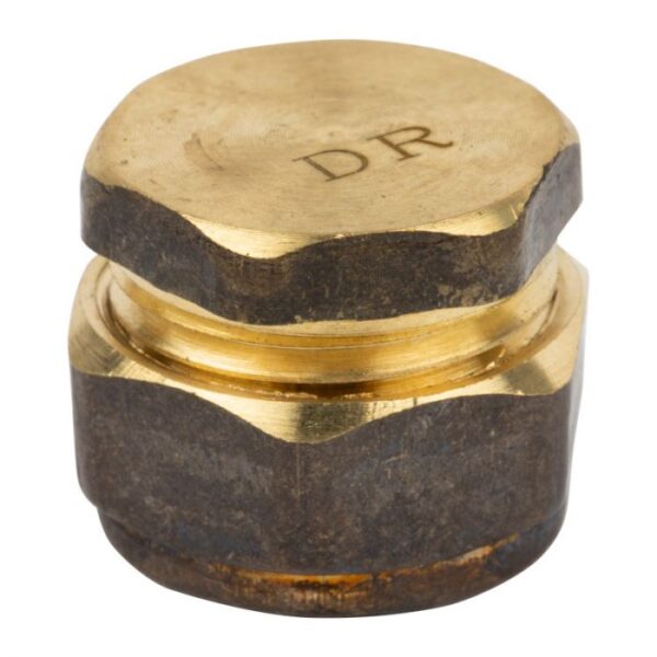 Compression Brass End Cap -  22mm
