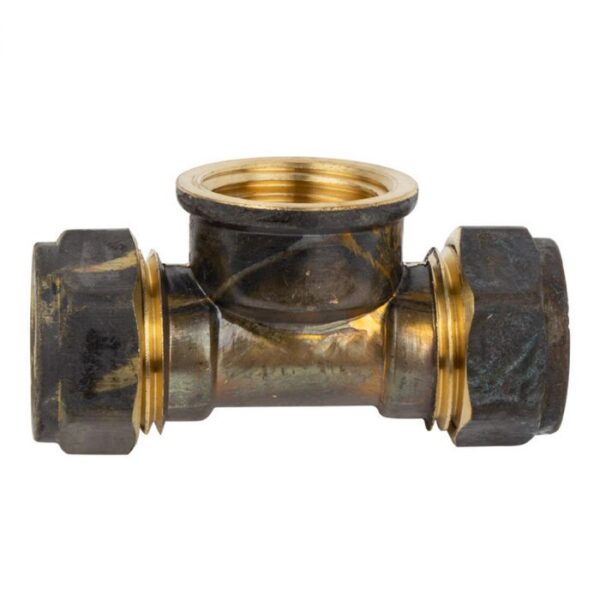 Compression Brass Tee - Cxcxfi - 22mm  x  3/4