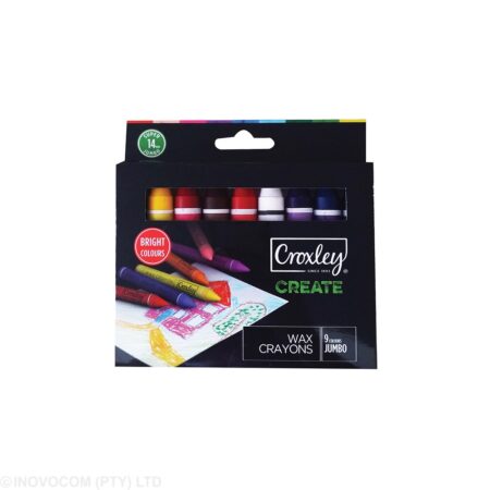 Croxley Create Jumbo Wax Crayon 9's