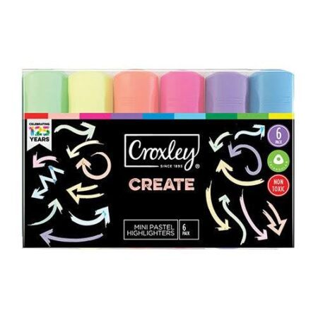 Croxley Create Mini Pastel Highlighters 6's