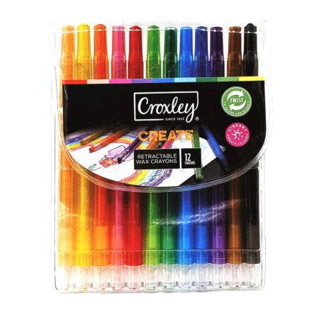 Croxley Create Retractable Wax Crayon 12'S