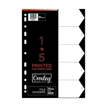 Croxley Indices 1 To 5 Divider Set