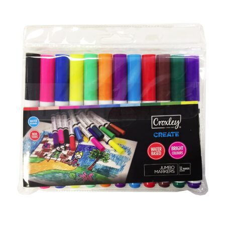 Croxley Jumbo Fibre Tip Marker Assorted 12'S