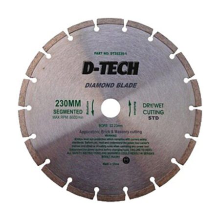 D-Tech Diamond Blade Segmented Std. 230 X 22.23mm